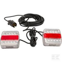 LED žibintų komplektas 12V, tvirtinamas, 7,5 m kabelis LA65015
