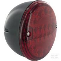 Rūko žibintas LED, apvalus, 24V, raudonas, tvirtinamas varžtais, Ø140mm, 1 LED, Britax L1401L24V