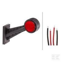 Gabaritinis žibintas RH LED, apvalus, 12/24V, raudona/balta, tvirtinamas varžtais, 142.5x45x160mm, 8 LED, Hella ValueFit 2XS357004041