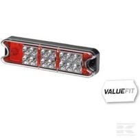 Galinė lempa LED, stačiakampė, 10/30V, raudona/geltona, tvirtinama varžtais, 191x28x50mm, 18 LED, Hella ValueFit 2VA357021001