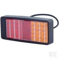 Galinė lempa LED, stačiakampė, 9/10/30/36V, raudona/geltona, tvirtinama varžtais, 223x35x98mm, 27 LED, Hella ValueFit 2VB357020001