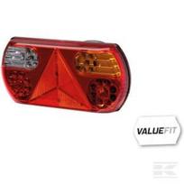 Galinė lempa LH LED, stačiakampė, 12V, raudona/geltona/skaidri, tvirtinama varžtais, 296x45x142mm, Hella ValueFit 2VP357016011