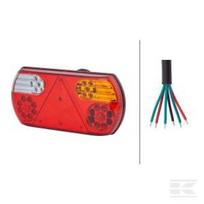 Galinė lempa RH LED, stačiakampė, 12V, raudona/geltona/skaidri, tvirtinama varžtais, 296x45x142mm, Hella ValueFit 2VP357016021