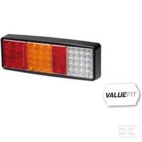 Galinė lempa LED, stačiakampė, 9/10/30/36V, raudona/geltona/skaidri, tvirtinama varžtais, 275x33.5x99.3mm, 40 LED, Hella ValueFit 2VP357019001