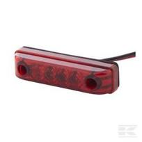Galinė lempa LED, stačiakampė, 24V, raudona, tvirtinama varžtais, 65x11x16mm, Hella ValueFit 2TM357010111