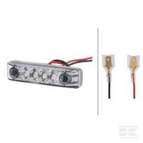 LED gabaritinis žibintas, stačiakampis, 24V, baltas, tvirtinamas varžtais, 65x11x16 mm, 4 LED, Hella ValueFit 2PG357010121
