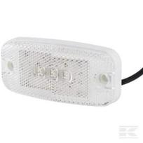 LED gabaritinis žibintas, stačiakampis, 9/36V, baltas, tvirtinamas varžtais, 111x20x51 mm, 3 LED, Hella ValueFit 2PG357008031