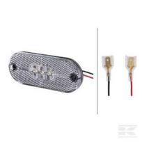 LED gabaritinis žibintas, stačiakampis, 24V, skaidrus, tvirtinamas varžtais, 108x10,5x44 mm, 5 LED, Hella ValueFit 2PG357009121