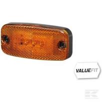 LED gabaritinis žibintas, stačiakampis, 9/36V, geltonas, tvirtinamas varžtais, 111x20x51 mm, 3 LED, Hella ValueFit 2PS357008001
