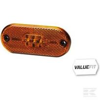 LED gabaritinis žibintas, stačiakampis, 24V, geltonas, tvirtinamas varžtais, 108x10,5x44 mm, 5 LED, Hella ValueFit 2PS357009101