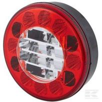 LED atbulinės eigos žibintas, apvalus, 10/30V, skaidrus/raudonas, tvirtinamas varžtais, Ø122 mm, 24 LED, Hella ValueFit 2NR357027051