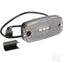 LED gabaritinis žibintas, stačiakampis, baltas, tvirtinamas varžtais 6SU11034WL50