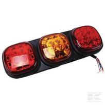 Galinė lempa LED, stačiakampė, 12/24V, geltona/raudona, tvirtinama varžtais, Britax L1301LDV
