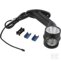 Gabaritinis žibintas LH LED, apvalus, 12V, raudona/balta/oranžinė, tvirtinamas varžtais, DC kištukas, Aspöck 313309007