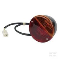 Galinio žibinto apvalus, raudonas/gintarinis, prisukamas, Ø115mm, AMP jungtis, Cobo 2971000