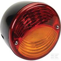 Galinė lempa apvali, raudona/gintarinė, prisukama, Ø115 mm, Cobo 211930000
