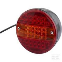 Galinė lempa LED, apvali, 24V, raudona/oranžinė, tvirtinama varžtais, Ø140mm, 42 LED, Hella 2SD001685347