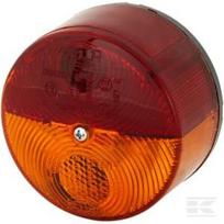 Galinė lempa, apvali, 24V, raudona/oranžinė, tvirtinama varžtais, Ø82mm, Hella 2SW003185041