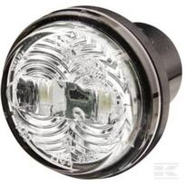 Gabaritinis žibintas LED, apvalus, 12V, skaidrus, tvirtinamas varžtais, Ø30mm, Hella 2PF340825041