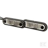 Gabaritinis žibintas LED, 0.50W, stačiakampis, 12/24V, baltas, tvirtinamas varžtais, 79x1 LED, Hella 2PF959590202