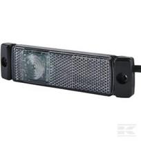 Gabaritinis žibintas LED, 1.20W, stačiakampis, 24V, baltas, tvirtinamas varžtais, 130x32mm, Quick-link, 1 LED, Hella 2PG008645631