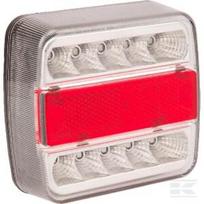 Galinė lempa LED, 1W, kvadratinė, 12V, 106x100x98mm, 5-pin, 18 LED, gopart LA99200GP