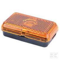 Gabaritinis žibintas 5W, stačiakampis, 12/24V, oranžinis, tvirtinamas varžtais, 74x22.5x45mm, Jokon 121004001