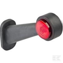 Gabaritinis žibintas RH LED, apvalus, 12/24V, raudonas/skaidrus, tvirtinamas varžtais, 156x170mm, Waś 1400300295BCP