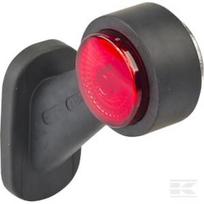 Gabaritinis žibintas RH LED, apvalus, 12/24V, raudonas/skaidrus, tvirtinamas varžtais, 108x134mm, Waś 1400300299BCP