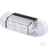 Gabaritinis LED žibintas stačiakampis, 12/24V, skaidrus, tvirtinamas varžtais, 84x25x24 mm, Waś 1400690810
