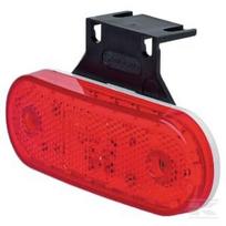 Gabaritinis LED žibintas stačiakampis, 12/24V, raudonas, tvirtinamas varžtais, 114x25x40 mm, Waś 1400300535Z