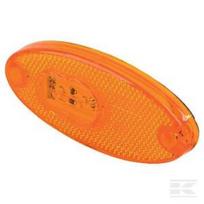 Gabaritinis LED žibintas ovalus, 12/24V, gintarinis, tvirtinamas varžtais, 102x46 mm, Waś 1400300308P