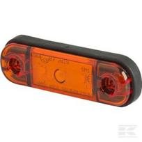 Gabaritinis LED žibintas stačiakampis, 12/24V, gintarinis, tvirtinamas varžtais, 84x24 mm, 3 LED, Waś 1400300708