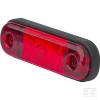 Gabaritinis LED žibintas stačiakampis, 12/24V, raudonas, tvirtinamas varžtais, 84x24 mm, 3 LED, Waś 1400300709