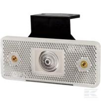 Gabaritinis žibintas LED, stačiakampis, 12/24V, skaidrus, tvirtinamas varžtais, 116x21x66mm, Waś 14006901050
