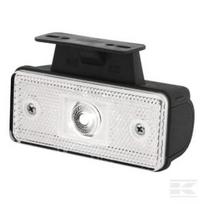 Gabaritinis žibintas LED, stačiakampis, 12/24V, baltas, tvirtinamas varžtais, 116x66mm, Waś 1400690531