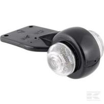 Gabaritinis žibintas LED, apvalus, 12/24V, skaidrus, tvirtinamas varžtais, 100x52mm, Waś 1400300050