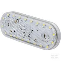 Gabaritinis žibintas LED, stačiakampis, 12/24V, baltas, tvirtinamas varžtais, 114x25x40mm, Waś 14003000536