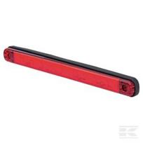 Gabaritinis žibintas LED, stačiakampis, 12/24V, raudonas, tvirtinamas varžtais, 238x20mm, Waś 1400300718