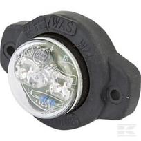 Gabaritinis žibintas LED, citrininis, 12/24V, baltas, tvirtinamas varžtais, 57x26mm, Waś 1400690320