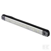 Gabaritinis žibintas LED, stačiakampis, 12/24V, baltas, tvirtinamas varžtais, 238x20mm, Waś 1400300719
