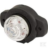 Gabaritinis žibintas LED, citrininis, 12/24V, skaidrus, tvirtinamas varžtais, 57x45mm, Waś 1400690301