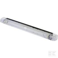 Gabaritinis žibintas LED, stačiakampis, 12/24V, skaidrus, tvirtinamas varžtais, 246x20x40mm, Waś 14003000180