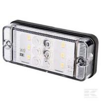 Atbulinės eigos žibintas LED, stačiakampis, 12/24V, baltas, tvirtinamas varžtais, 107x47mm, Waś 1400696702