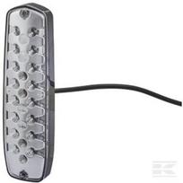 Galinis žibintas LED, stačiakampis, 12/24V, transparent, prisukamas, 24 LED's, Hella 2SD343910001