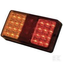 Galinė lempa LED, stačiakampė, 12/24V, raudona/oranžinė, tvirtinama varžtais, 150x27x80mm, 24 LED"s LA26002AR
