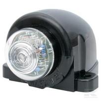 Gabaritinis žibintas LED, apvalus, 12/24V, baltas, tvirtinamas varžtais, 57.5x42x76mm, Waś 1400690600