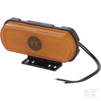 Gabaritinis žibintas LED, oranžinis, stačiakampis, 12-24V, 133.8x53x25mm, "SAFETY LINE", Kramp logotipas LA30172