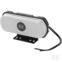 Gabaritinis žibintas LED, baltas, stačiakampis, 12-24V, 133.8x53x25mm, "SAFETY LINE", Kramp logotipas LA30170