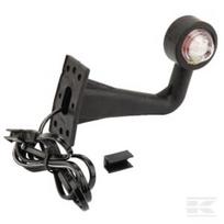 Gabaritinis žibintas LH LED, apvalus, 12/24V, raudonas/skaidrus, tvirtinamas varžtais 6SL0084LED175